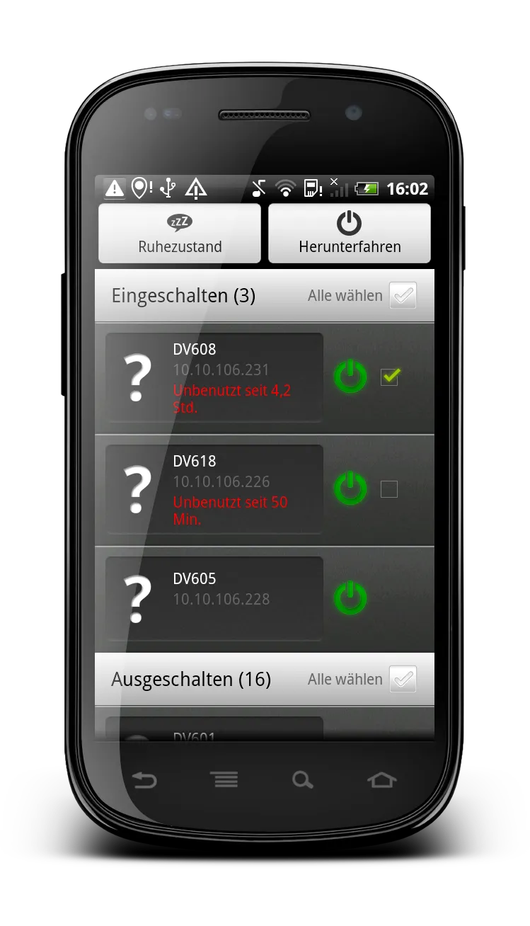 Management interface for remote computers