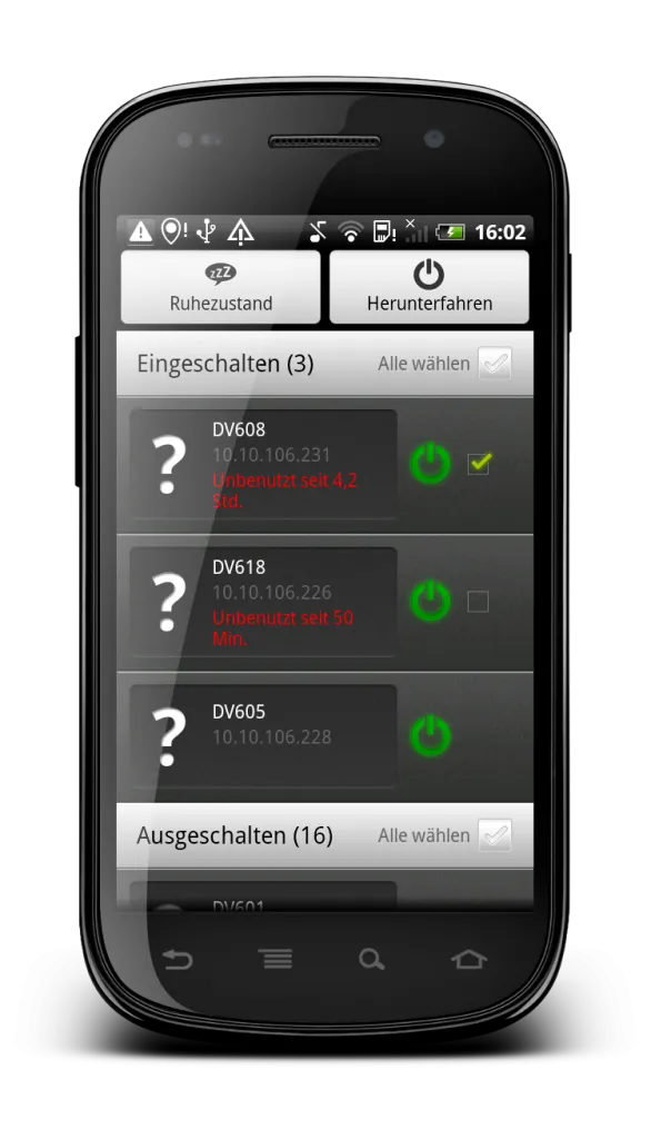 Management interface for remote computers