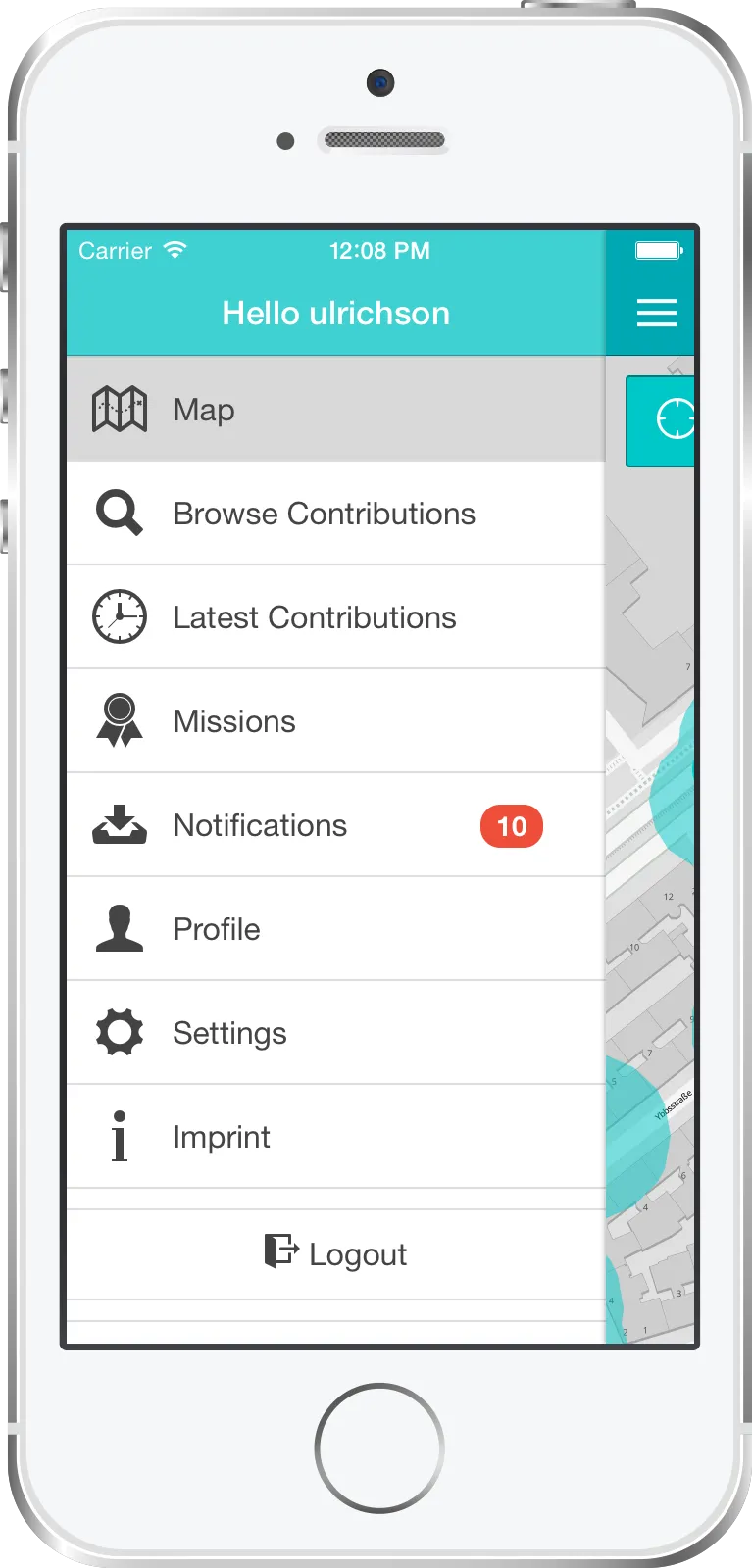 Community Circles menu